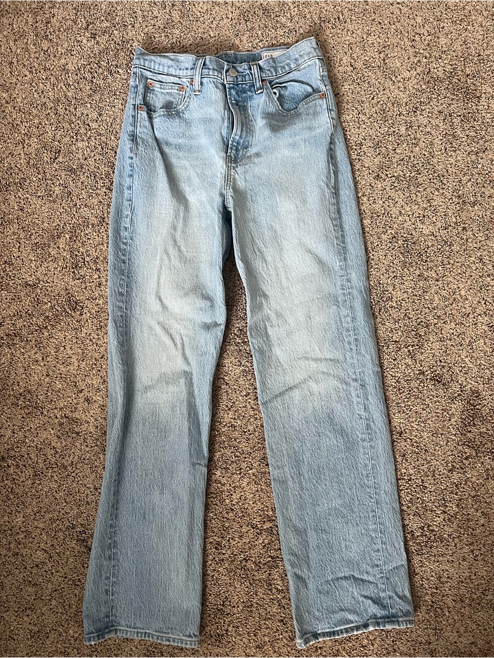 Gap High Rise Straight Relaxed Jeans